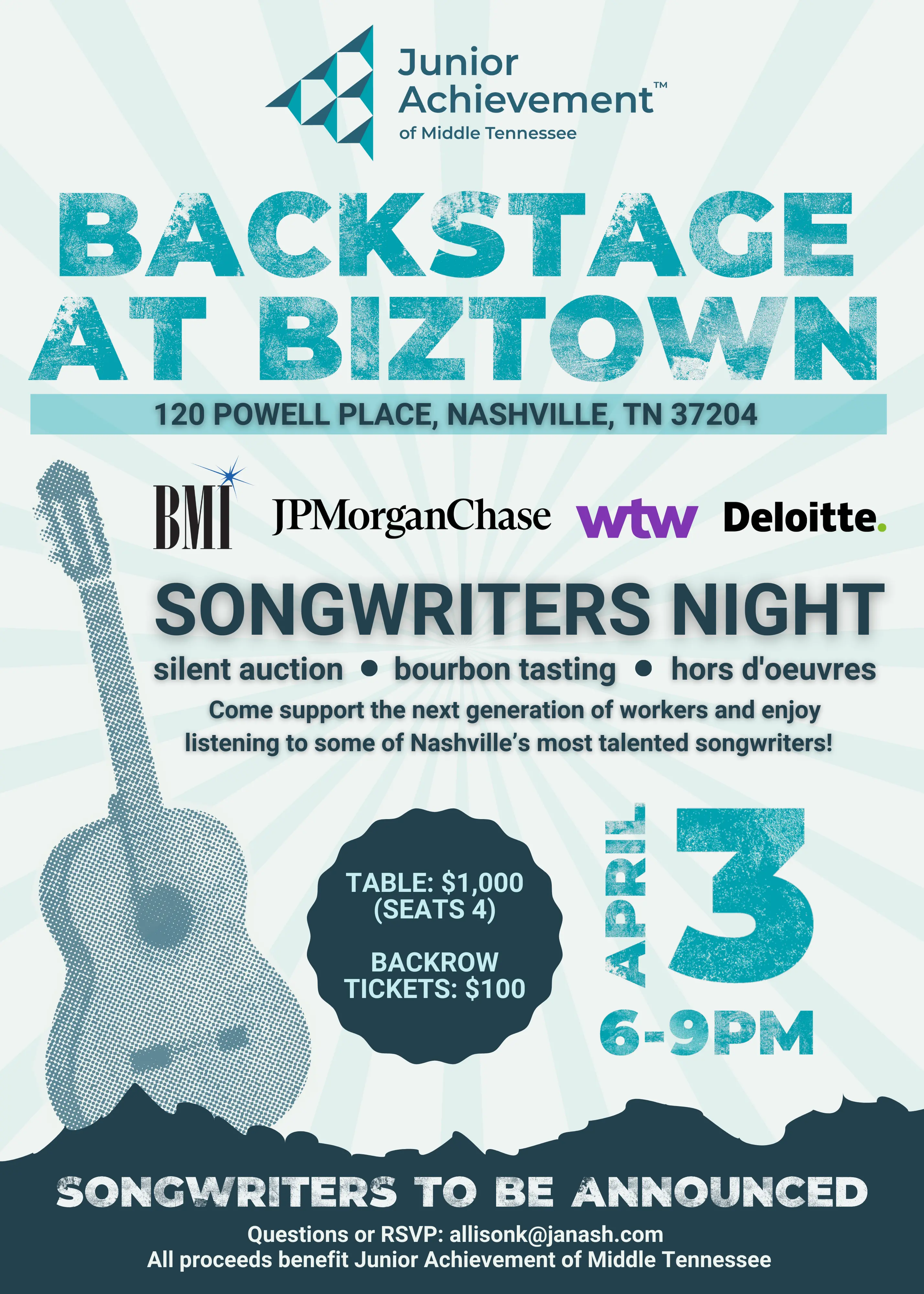 JA Backstage at BizTown Save the Date