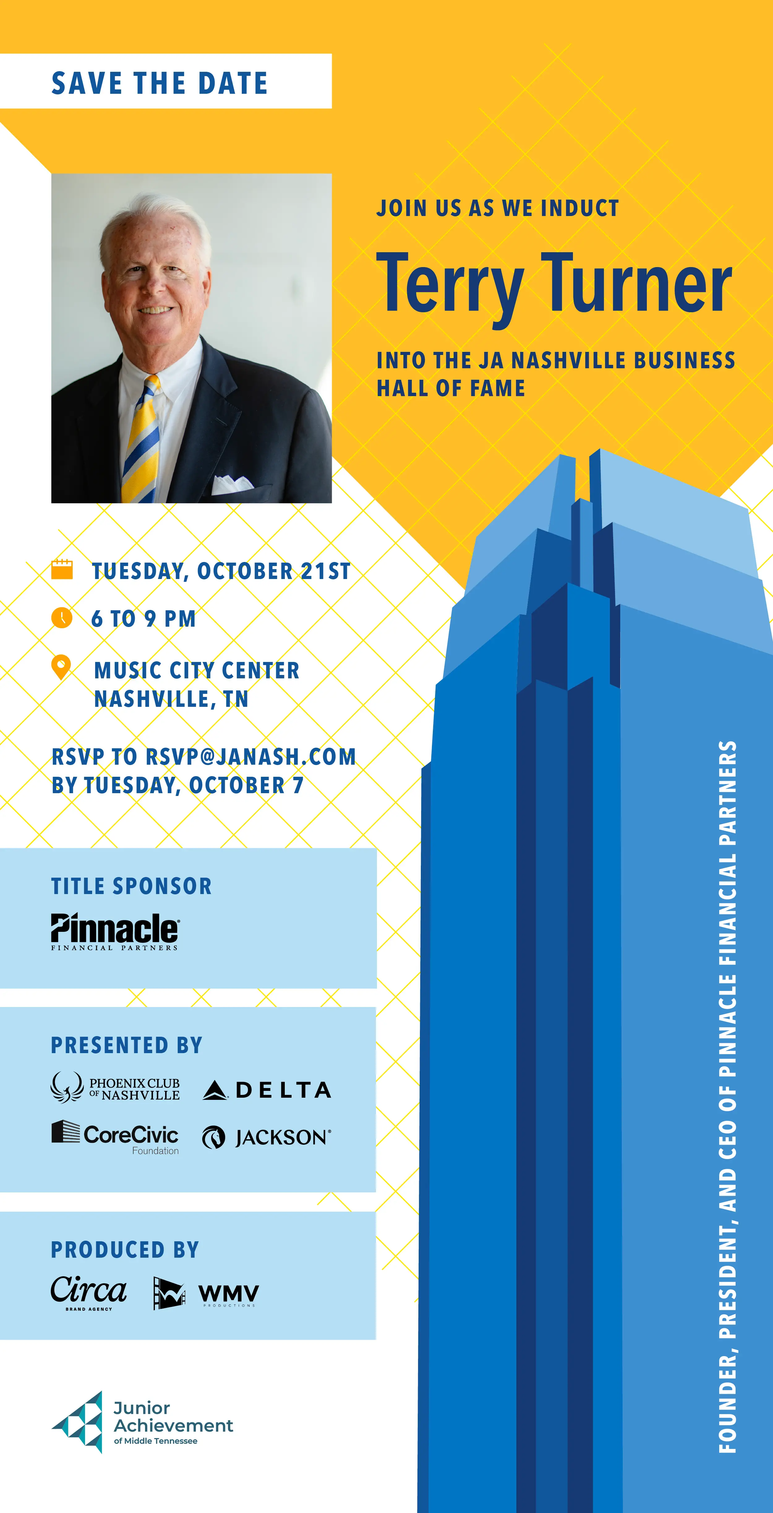 JA Nashville Business Hall of Fame Invite